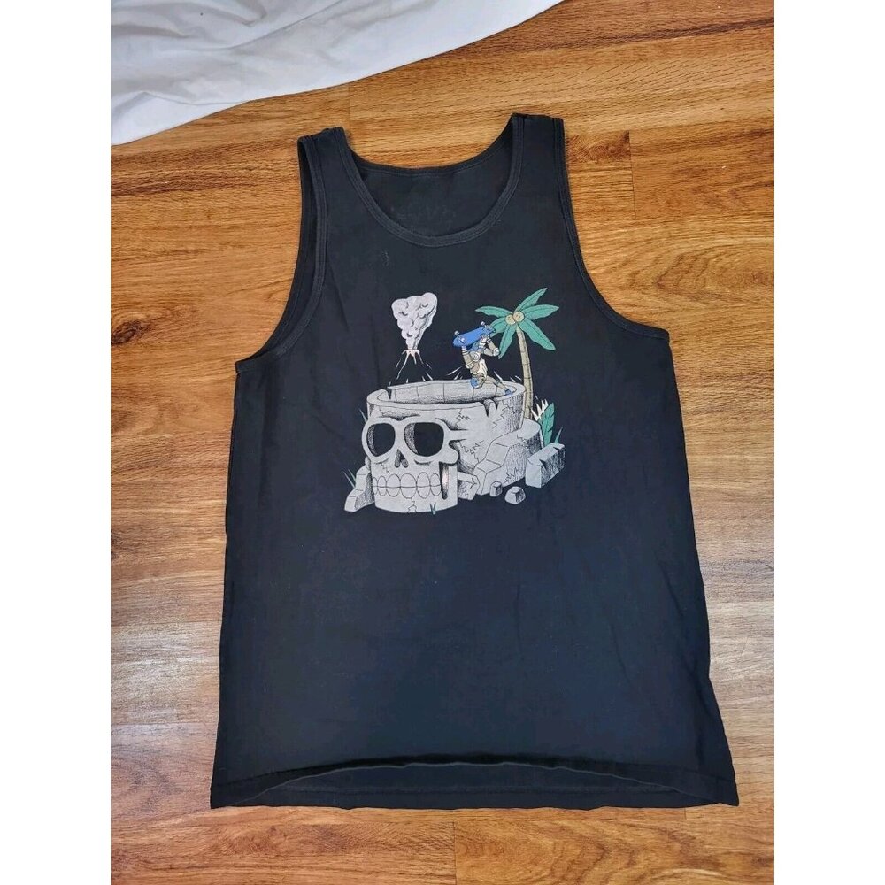 RVCA Hawaii Skull Black Mens Tank Top Size M?